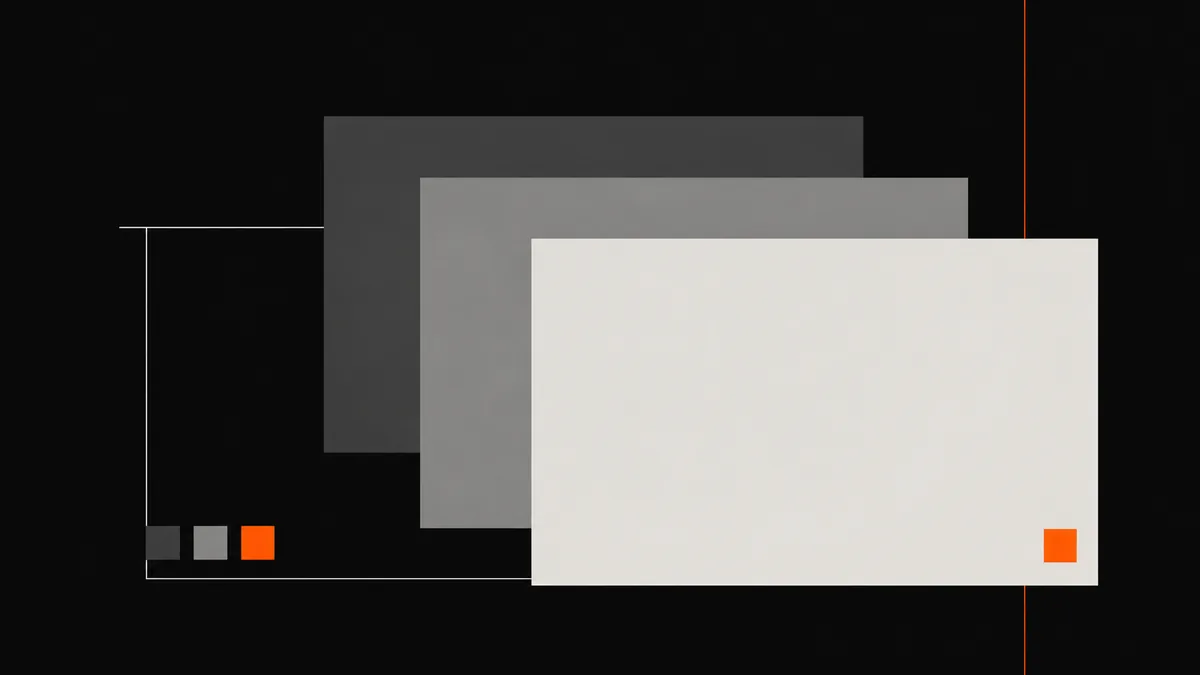 Manual de marca abstracto con paginas y paleta de color