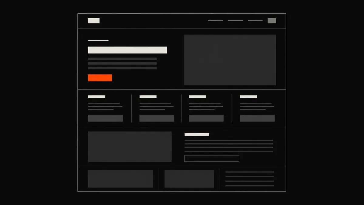 Estructura de pagina con el boton destacado