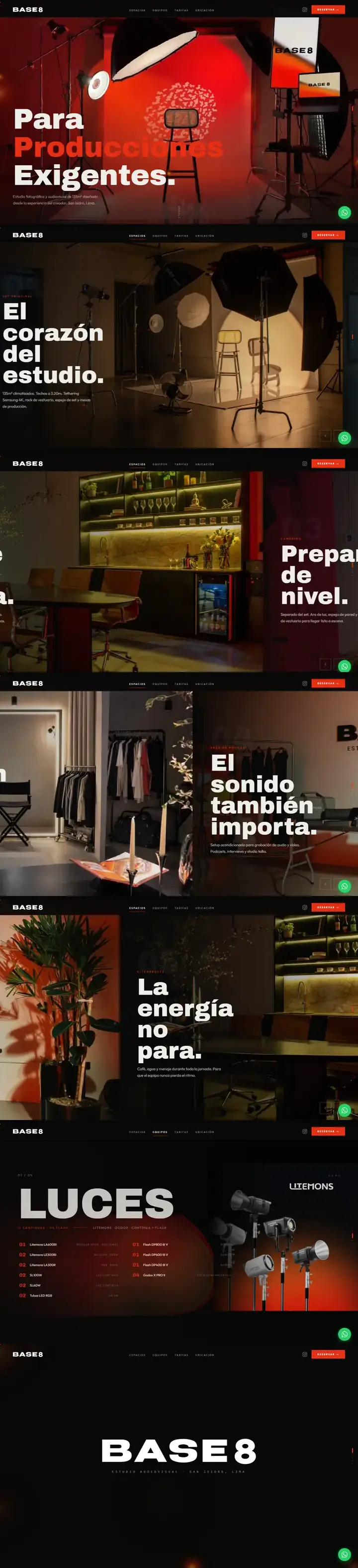 Web de Base 8 en escritorio