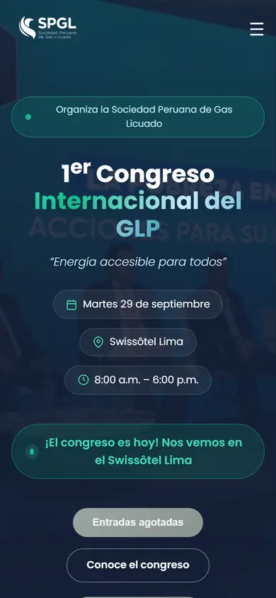 Web de SPGL en celular